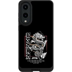 Nivocase Handyhülle für Samsung Galaxy S25 Edge Hülle NIVOpure Case Schwarz Drache Japan Meer (Samsung Galaxy S25 Edge), Smartphone Hülle, Schwarz