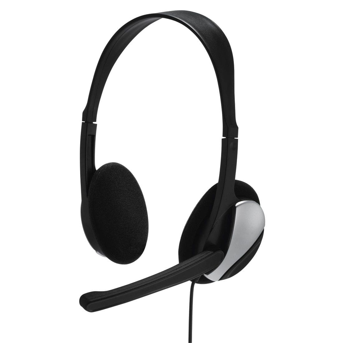 Hama On-Ear Kopfhörer kabelgebunden 139900 Essential HS200 (Schwarz/Silber) 00139900