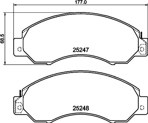 Don Bremsbelagsatz, Scheibenbremse Pcp1839 Für Nissan