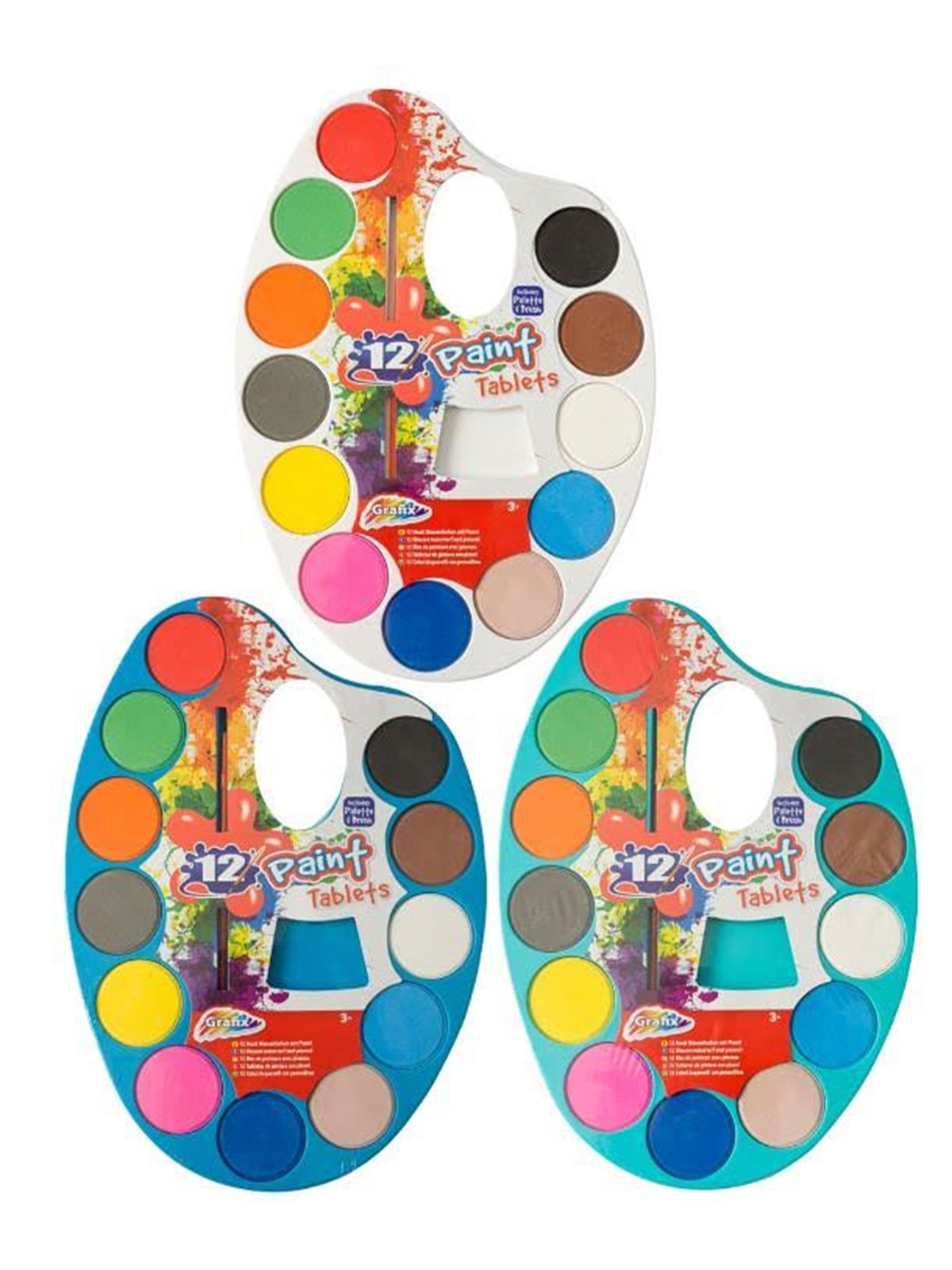 Creative Craft Group Coloring tray palette with 12 colors and brush
