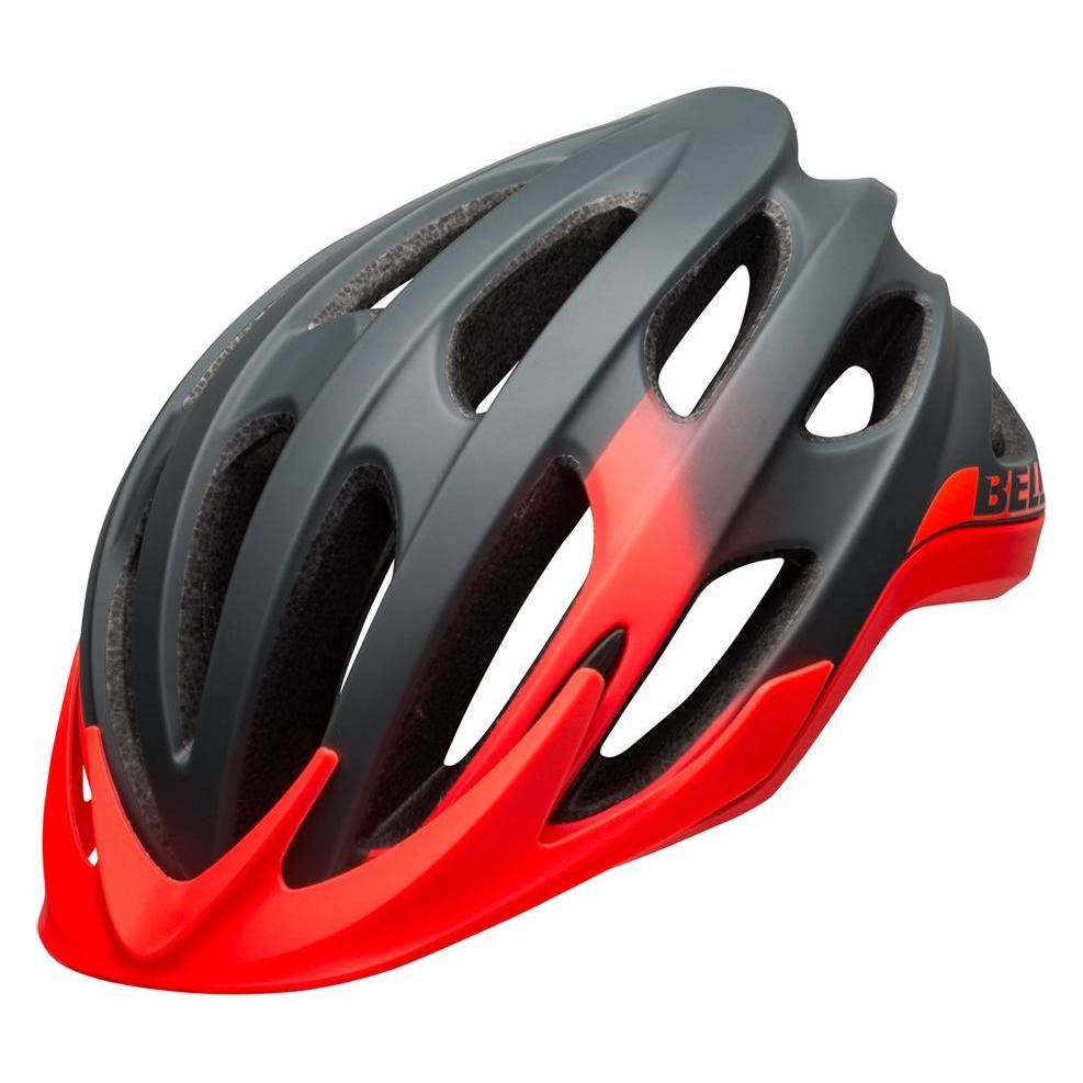 Bell Unisex - Erwachsene Drifter Helme, Matte/Gloss Gray/Infrared, S (52 - 56 cm) (7138517)