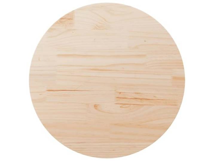Kaorsrow Tischplatte Rund Ø80x3 cm Massivholz Kiefer Unbehandelt Stabile Holzplatte aus naturbelassener Kiefer für individuelle DIY Esstische und Couchtische im Wohnzimmer oder Büro.