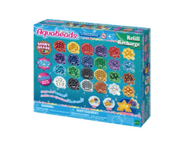 AQUABEADS Recharge de perles nacrées, 2000 pièces.