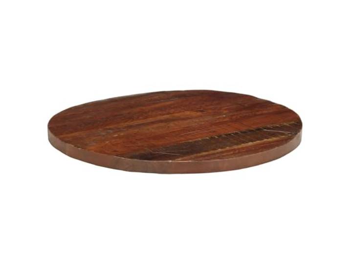 Runde Tischplatte aus Massivholz aus Recyclingholz 80x3,8 cm Recyclingholz, rustikaler Charme, leicht zu reinigen, universell kombinierbar, Unikat