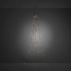 Konstsmide LED Baummantel mit Ring Ø 8, 5 Stränge à 30 Dioden , vormontiert, 150 bernsteinfarbene Dioden, 24V, Innen, grünes Kabel - 6360-820