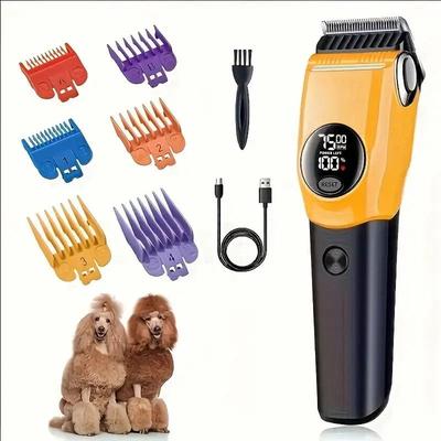 Inspire Essentials Professional Pet Hair Clipper For Dogs And Cats With LED Display yellow