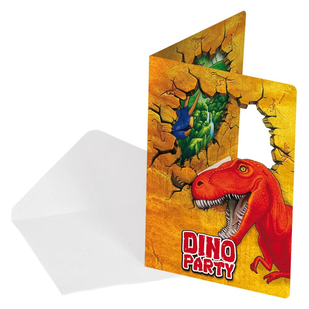 Folat Dino-Einladungen 6ST. (6 Stk.) (FO61860)