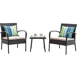 HTI-Living, Gartenlounge, Gartenmöbel Set 3-teilig für Terrasse, Balkon und Wintergarten
