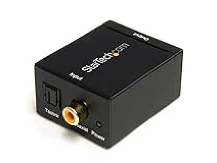 StarTech.com SPDIF2AA Convertisseur audio coaxial numérique ou Toslink SPDIF vers RCA stéréo, Noir