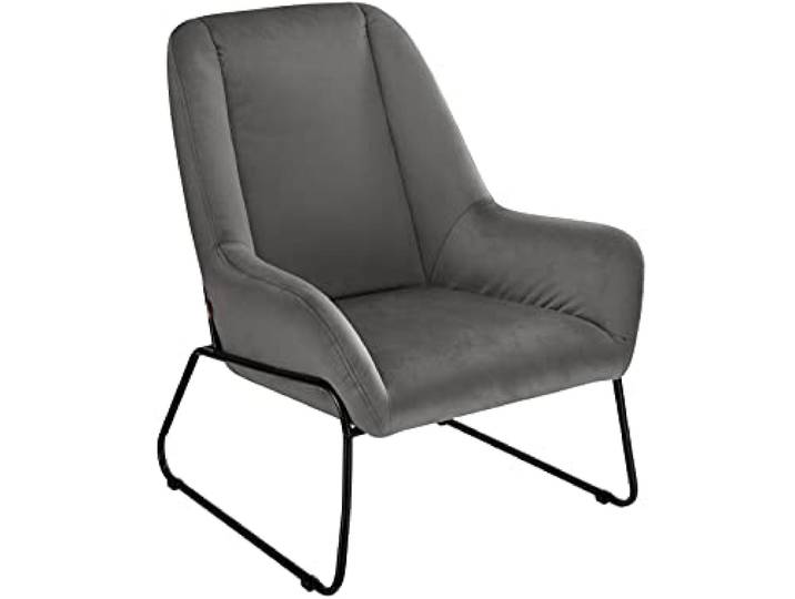 Casero Sessel aus Samt schwarz grau Samt