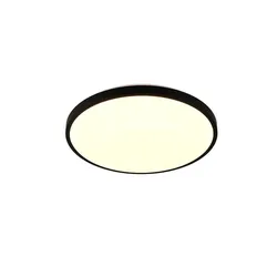 LED Deckenleuchte Deckenlampe Wohnzimmerlampe schwarz Dimmbar Fernbedienung D 49cm