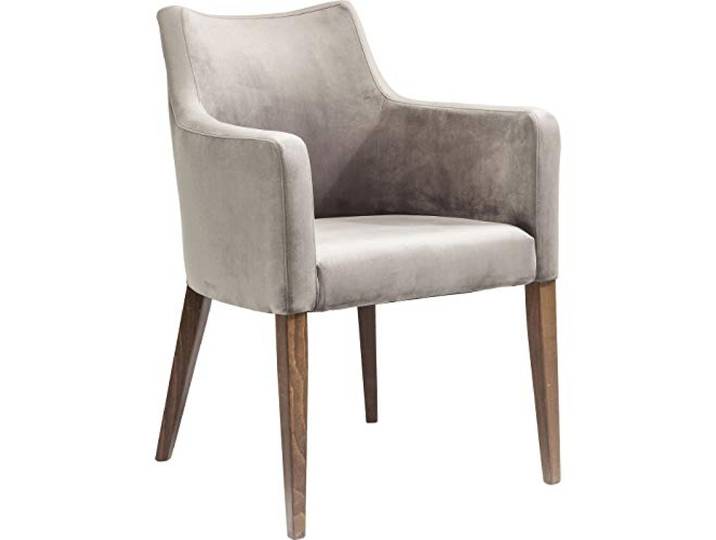 Kare Design Armlehnstuhl Mode Velvet, Grau, Gepolstert, Pflegeleicht, Moderner Esszimmer Stuhl, Weich, Multifunktionell, Schreibtischstuhl, Samt Optik, 87x58x67cm (H/B/T)