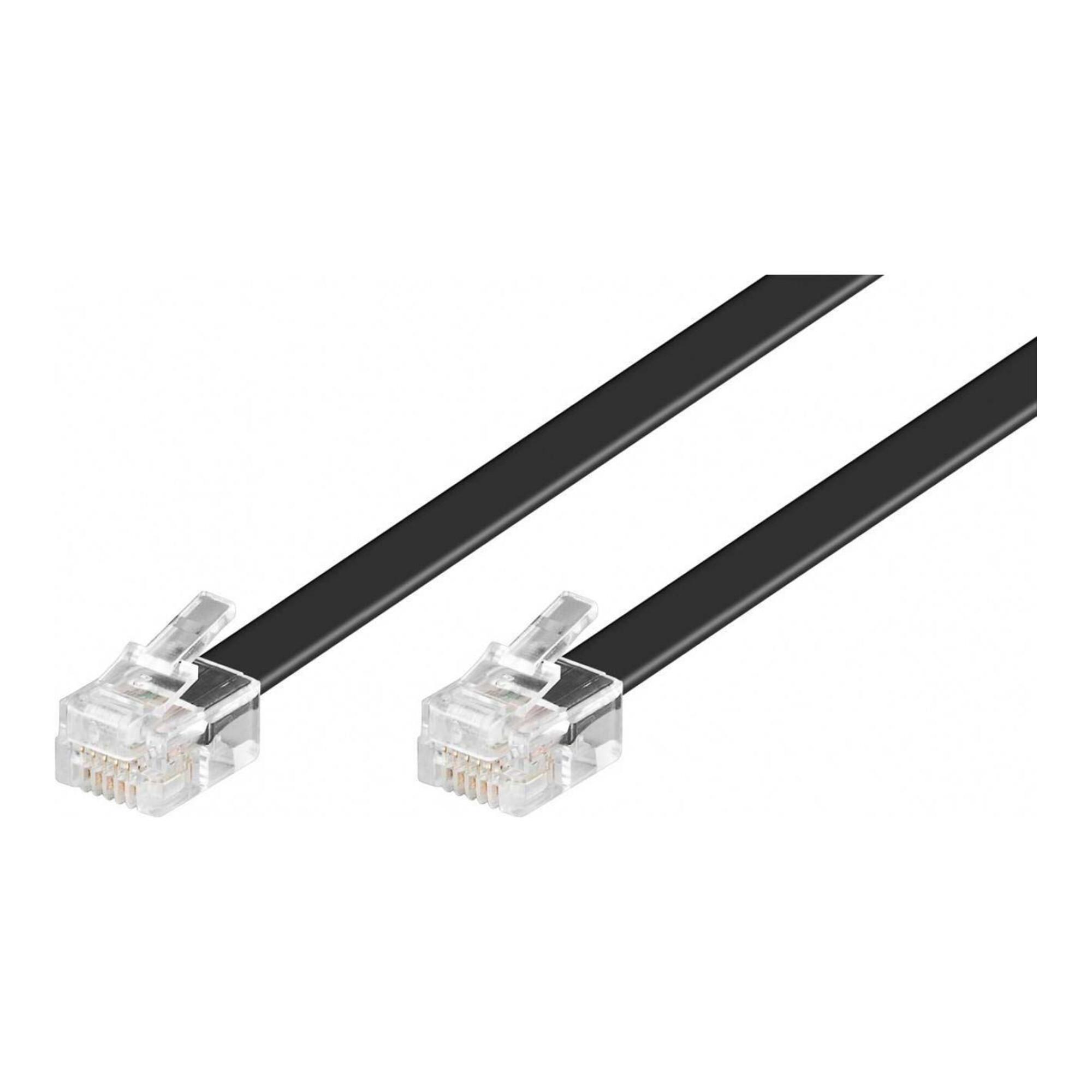 Goobay RJ12 Anschlußkabel 10m,sw,St/St 50323)