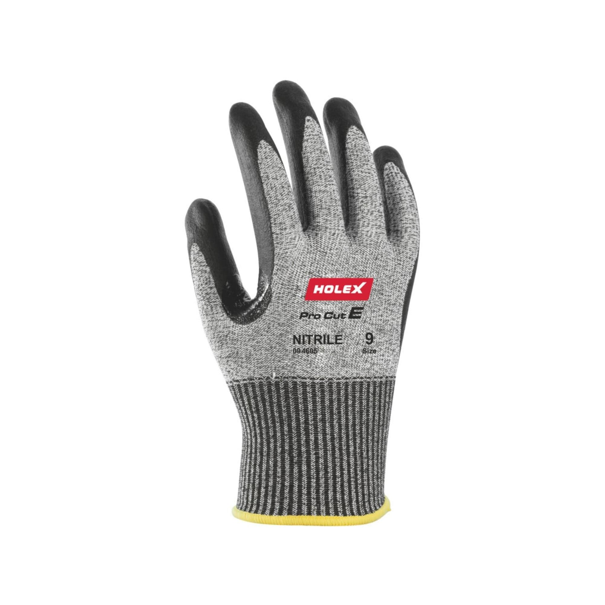 HOLEX Handschuh-Paar Cut, schwarz/grau, Schnittschutzklasse E, Größe 10, Heavy Duty Heavy Duty (094605 10)