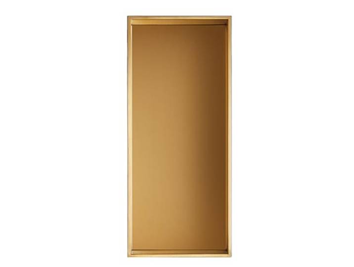 Regal für Duschwandnische Duschwandnische aus gebürstetem Edelstahl Goldgrau + mehrere Größen + Duschaufbewahrung: Organisiert(Gold,24.0x12.0x4.0inB)