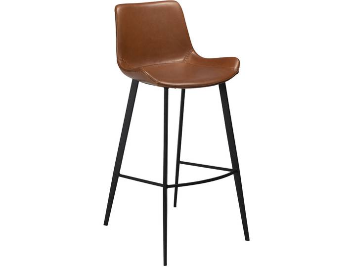 DAN-FORM Barhocker 2er-Set Hype hellbraun, schwarz Kunstleder, Metall H 103 cm - Barhocker 2er-Set