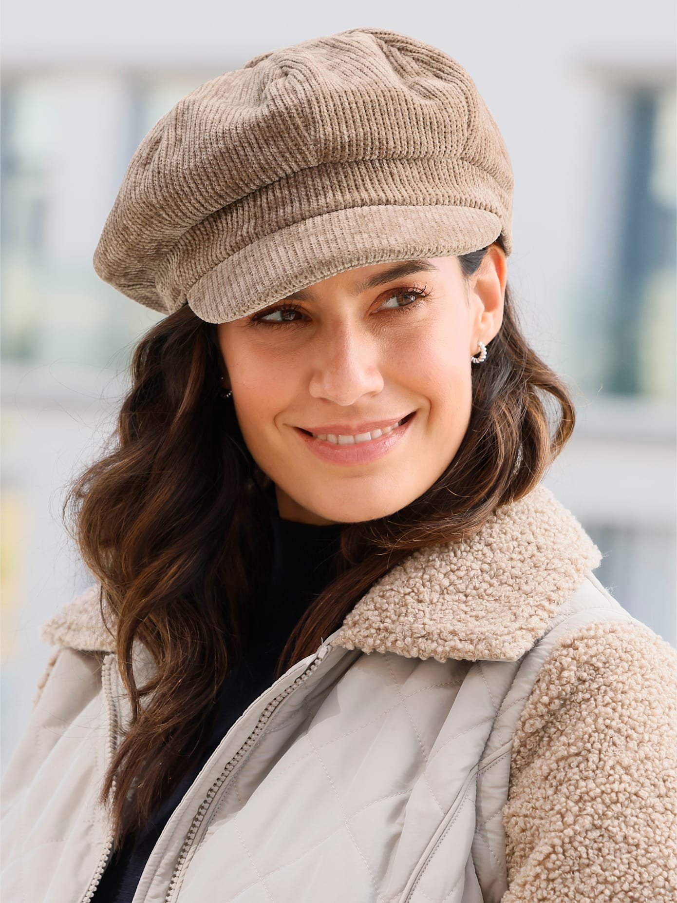 Schirmmütze CASUAL LOOKS, Damen, braun (schlamm), Kunstfaser, Mützen Schirmmütze schlamm Einheitsgröße