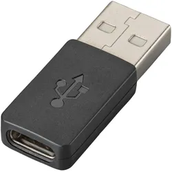 HP Poly USB-C auf USB-A (USB-A, USB-C), USB Adapter, Schwarz