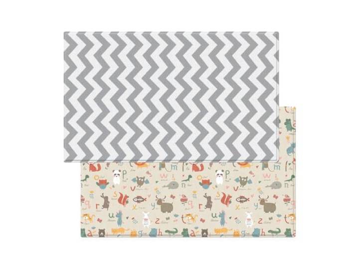 Baby MAT - PLAYMAT - DWINGULER Slim - Zigzag Grey - MEDIUM 180 * 140 * 8mm - Wendbar, Weich, Schadstofffrei, Wasserdicht, rutschfest, CE Zertifiziert
