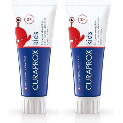 Curaprox kids Zahnpasta Erdbeere ab 2 Jahre 950ppm 2x 2x60 ml
