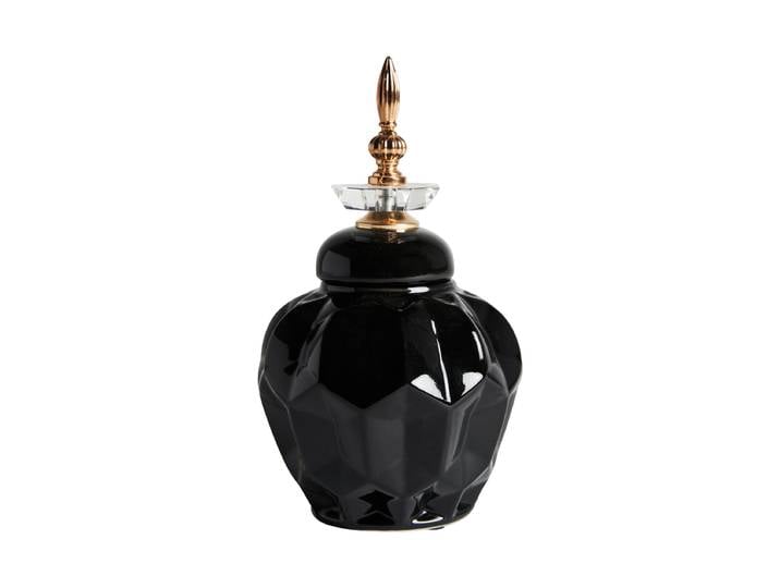 Design Deckelvase „Heyer“ Keramik Schwarz Vical Home
