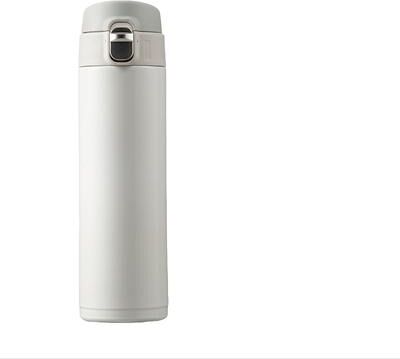 Combo Retail Shop Students Go To School Thermos Cup, Creative Bullet Cover Direct Drinking Water Cup, Simple Solid Colour Durable white