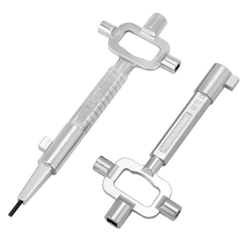 QWORK Universele Bouwsleutel Set van 2 stuks - Zinklegering