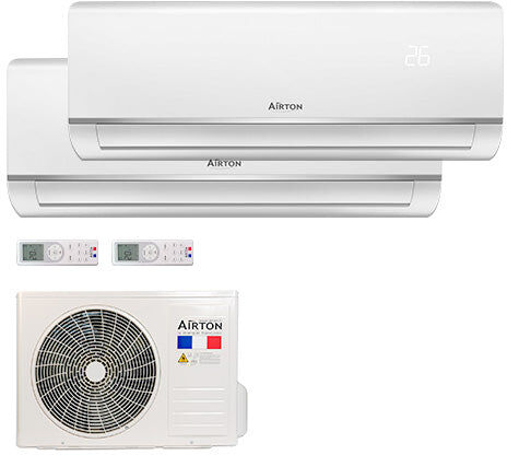 Airton Umkehrbare Bisplit-Klimaanlage (x2) - Luft-Luft-Wärmepumpe (LLW)