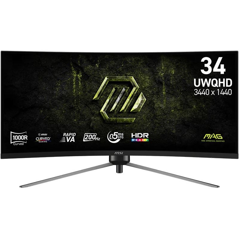 34" (86,36cm) MSI MAG 345CQRF E20 schwarz 3440x1440 1xDisplayPort 1.4a / 2x HDMI 2.0b