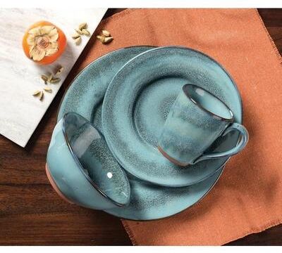 Sango Toren Denim 16-Piece Dinnerware Set, Service for 4