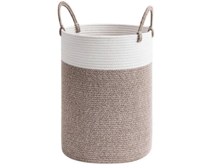 Wäschekorb geflochten aus Baumwolle mit Griffen D35 x H50 cm, Mehrfarbig, 35x50x50 cm, Haushalt & Reinigung, Wäschepflege, Wäschekörbe & Wäschetonnen