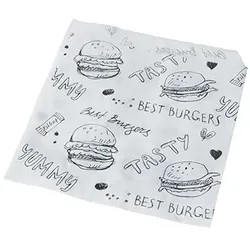PAPSTAR 1000 Hamburger-Tüten, Pergament-Ersatz 13,5 cm x 13 cm weiss fettdicht