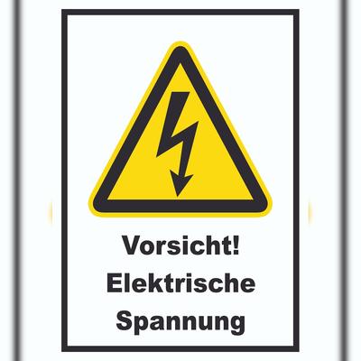 HB-Druck Vorsicht Elektrische Spannung Schild A6 (105x148mm)