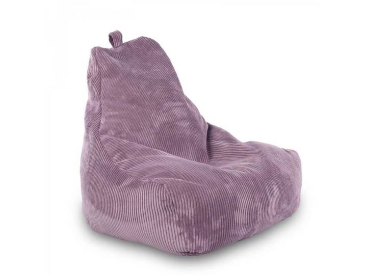 Pouf Poire Fauteuil KEIKO M Velours côtelé Violet
