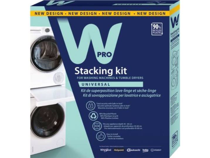 Wpro - Kit De Superposition Colonne Avec Tablette Coulissante