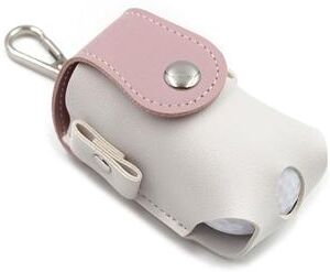 Everyday Crate Portable Golf Ball Pouch PU Leather Mini Clip On Golf Accessory Bag pink