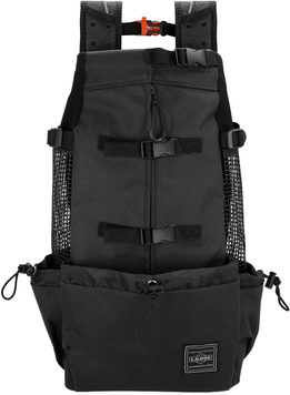 PetsAreLife Dog Backpack Sack Carrier Black S