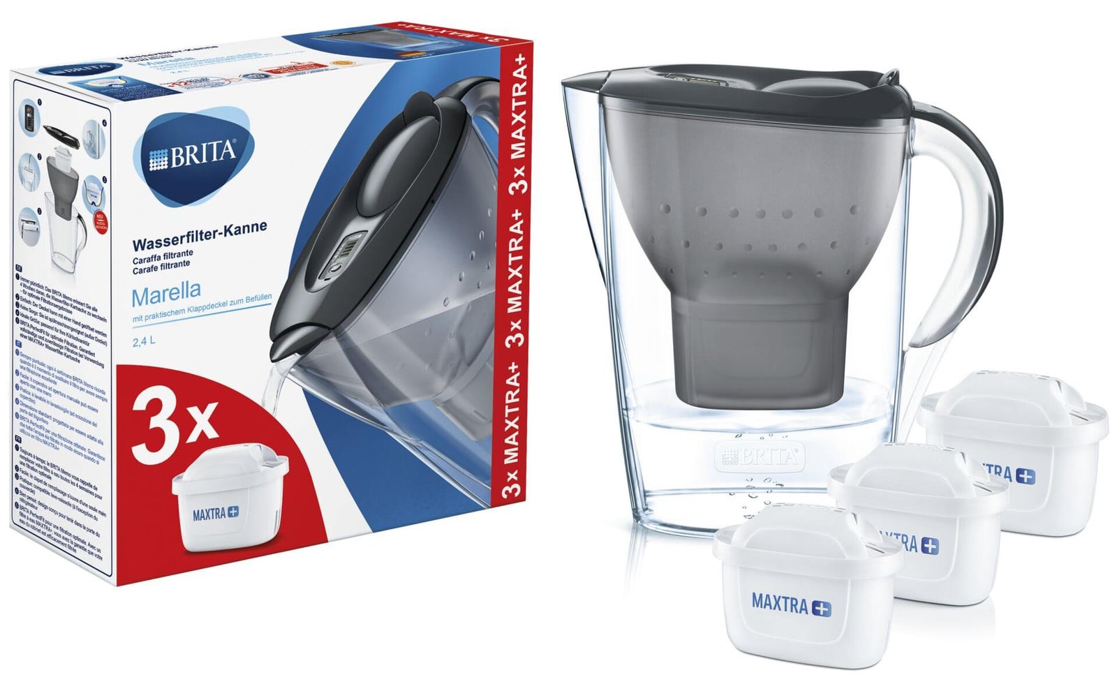 Brita Starterset Marella blauw inclusief 3 Maxtra filters