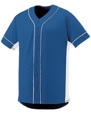 Augusta Sportswear 1660 Athletic Slugger Jersey T-Shirt in Royal/White size 2XL   Polyester
