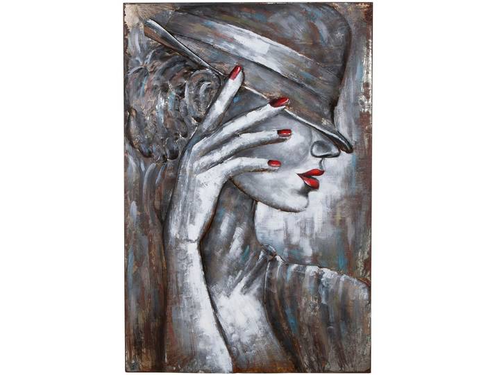 Metallbild CASABLANCA BY GILDE Bild rechteckig Casablanca weiss H. 120 cm , weiss (farbe bild(er): weiß), B:80cm H:120cm T:6cm, Metall, Bilder, Metallbild
