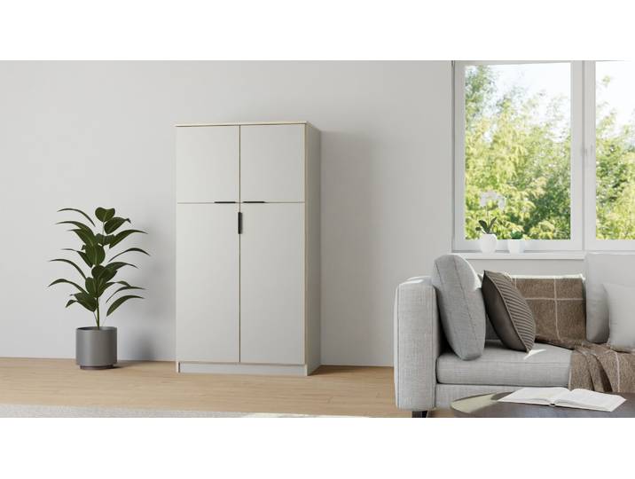 Armoire de rangement colorée sur mesure Pickawood Mélaminé premium Gris Bord contre­plaqué