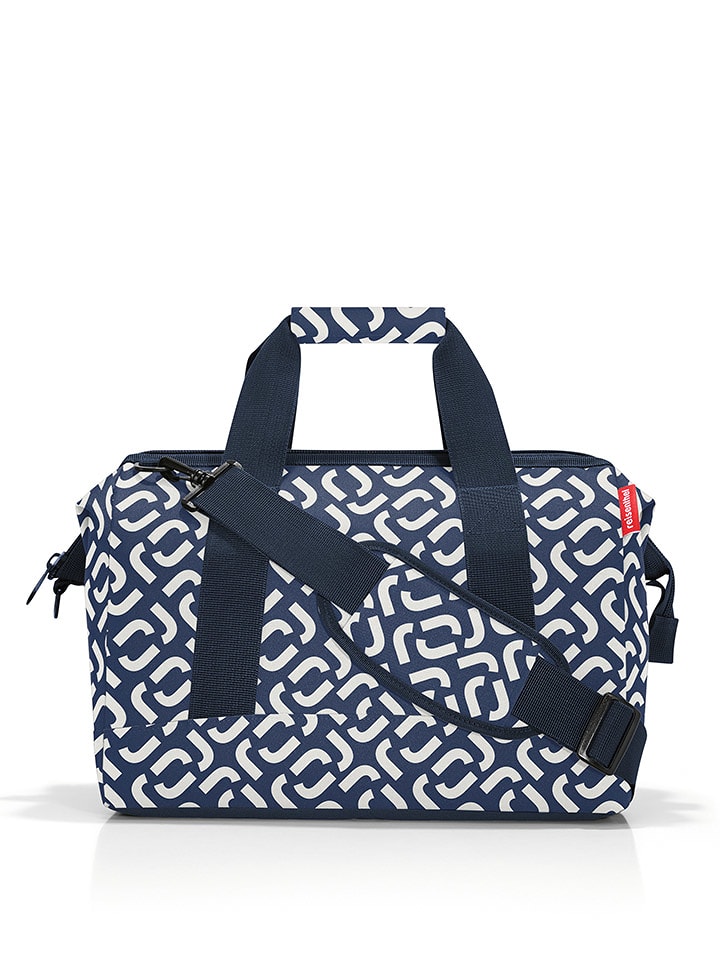 Reisenthel Weekender "Allrounder M" in Dunkelblau/ Weiß - (B)40 x (H)33,5 x (T)24 cm - onesize