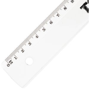 TSI Lineal 46020, 20 cm, Kunststoff, mit Tuschefacette, transparent