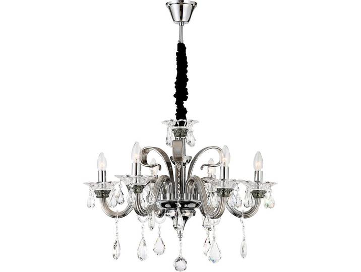 Globo Kronleuchter, Klar, Grau, Kunststoff, Glas, Metall, 115.5 cm, CE, Lampen & Leuchten, Innenbeleuchtung, Kronleuchter