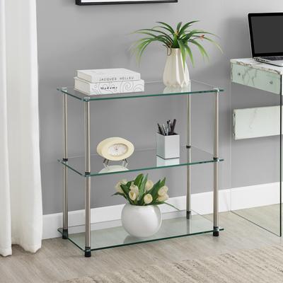 Convenience Concepts Designs2Go Classic Glass 3 Tier Bookshelf