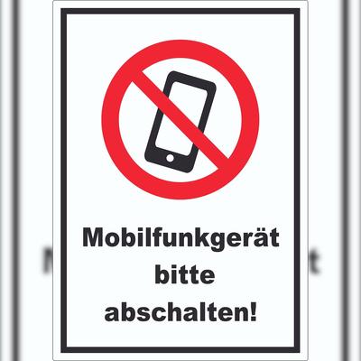 HB-Druck Smartphone Handy aus Mobilfunkgerät abschalten Aufkleber A7 (74x105mm)