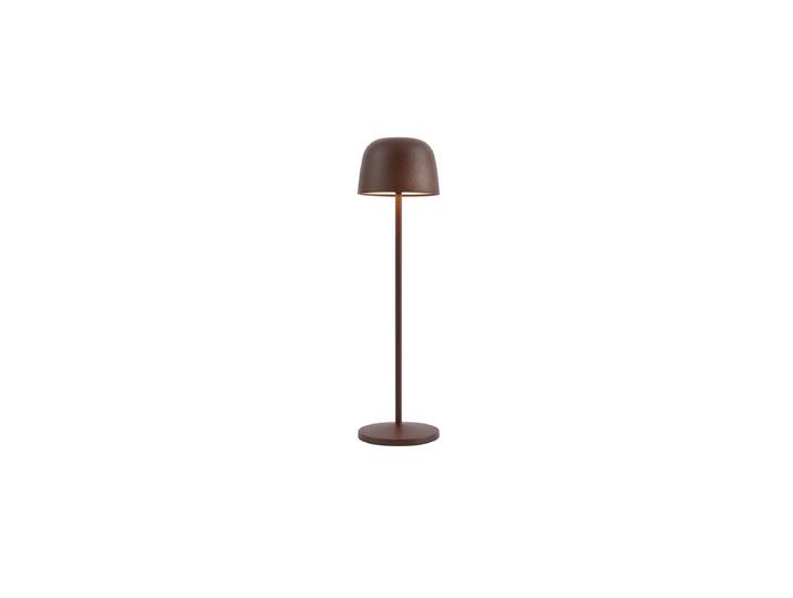 Lampe de table marron rouille avec LED rechargeable avec station