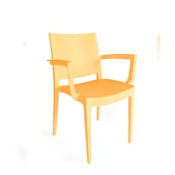 METRO PROFESSIONAL Gastro Armlehnstuhl stapelbar Iluna, Kunststoff, senfgelb