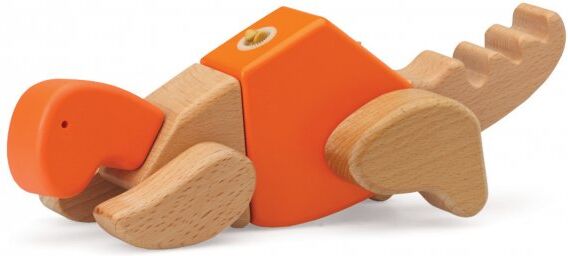 Small Foot Brockie Wooden Dinosaur Construction Kit for Ages 3 and Up, 22 x 8 x 12 cm