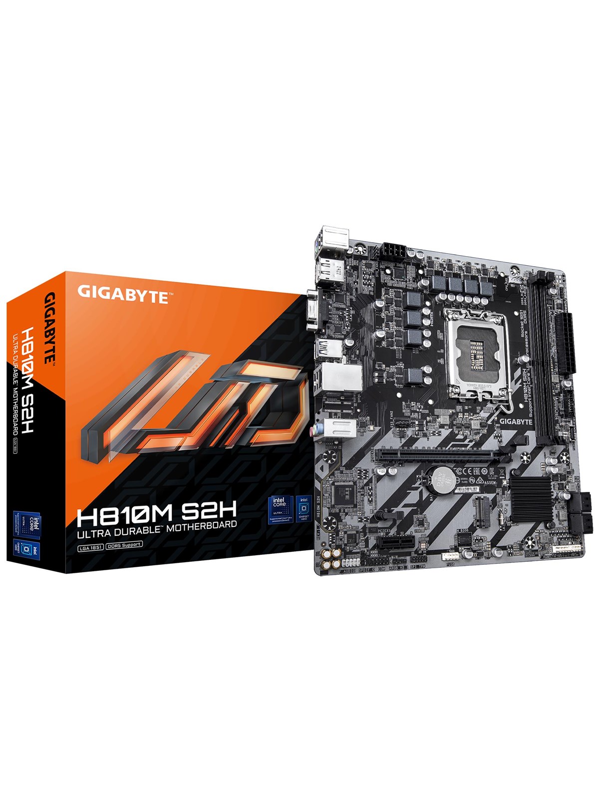 GIGABYTE H810M S2H Mainboard - Intel H810 - Intel LGA1851 - DDR5 RAM - Micro-ATX